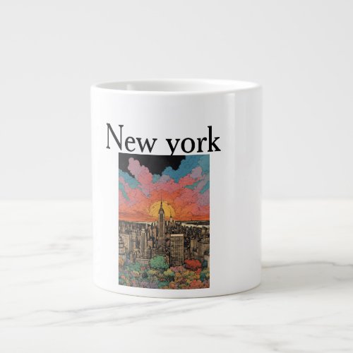 Stunning New York City Printed Specialty Mug Giant Coffee Mug