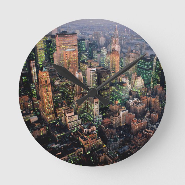 Stunning! New York City USA Round Clock (Front)
