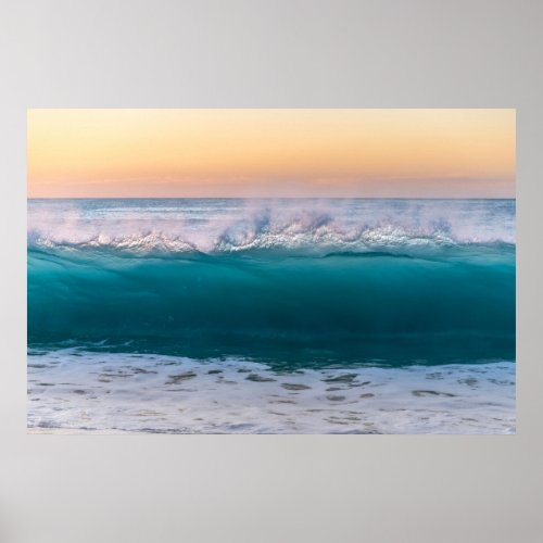 Stunning ocean waves poster