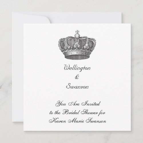 Stunning Old World Crown Invitation