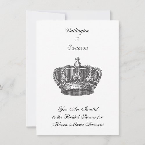 Stunning Old World Crown Invitation