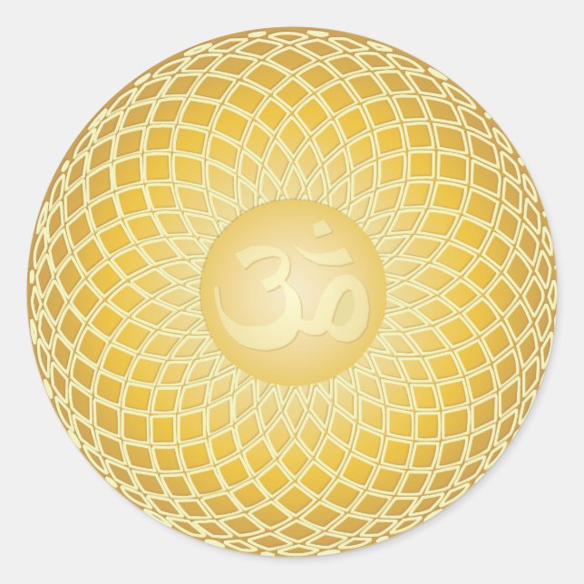 Stunning Om Symbol Classic Round Sticker (Front)