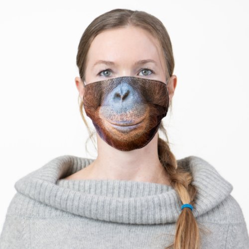 Stunning Orangutans Face Animal Portrait Adult Cloth Face Mask