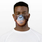 Stunning Orangutan's Face Animal Portrait Adult Cloth Face Mask (Worn)