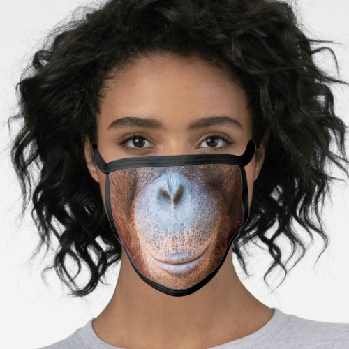 Stunning Orangutans Face Animal Portrait Face Mask