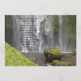 Stunning Oregon Waterfall Wedding Invitation