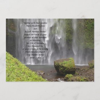 Stunning Oregon Waterfall Wedding Invitation by ChristyWyoming at Zazzle