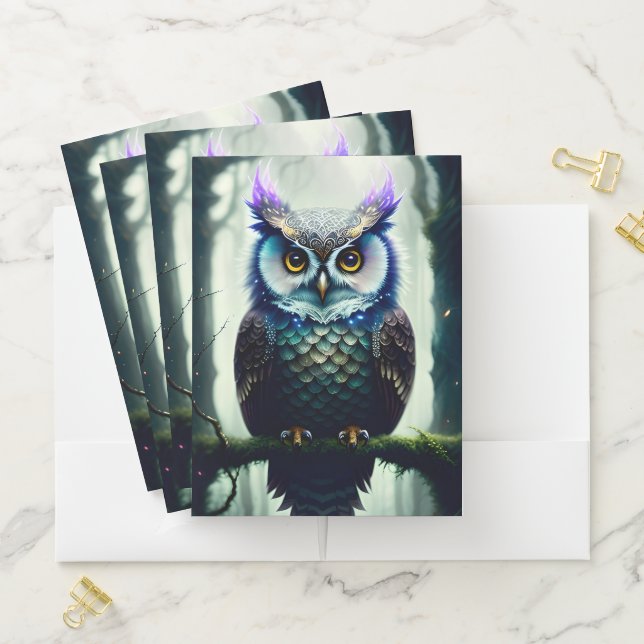 Stunning Owl Pocket Folder (In Situ)