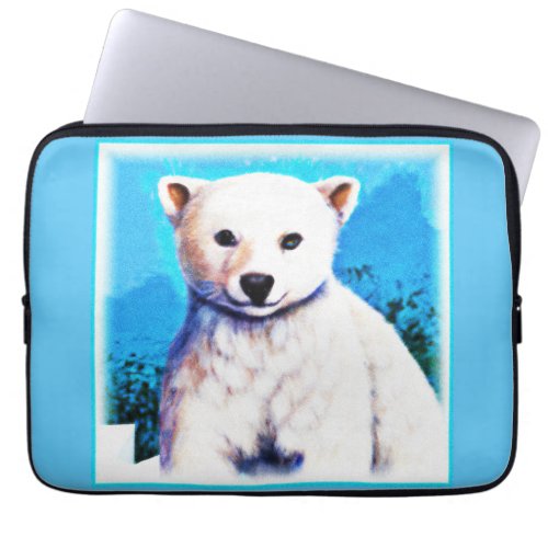 Stunning Painting of a Polar Bear Cub Buy Now Laptop Sleeve