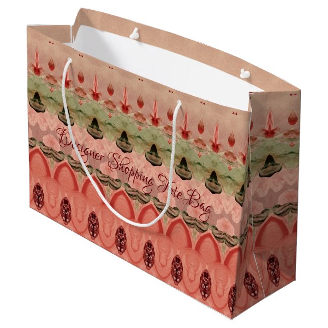 Stunning Paper Shopping Tote Large Gift Bag (Back Angled)