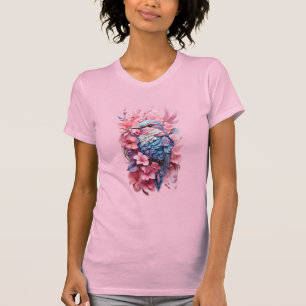 Stunning Pastel Hummingbird Floral T-Shirt