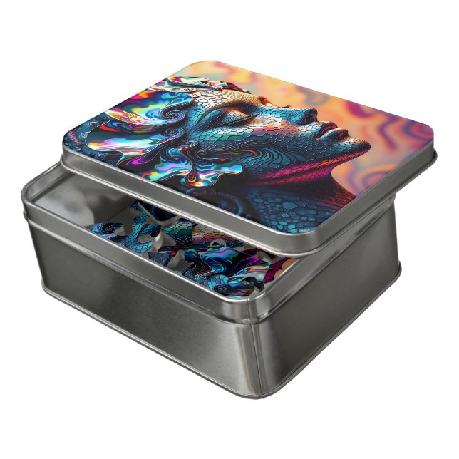 Stunning Paua Rainbow Abalone Sea Siren Mermaid Jigsaw Puzzle (Lid Open)
