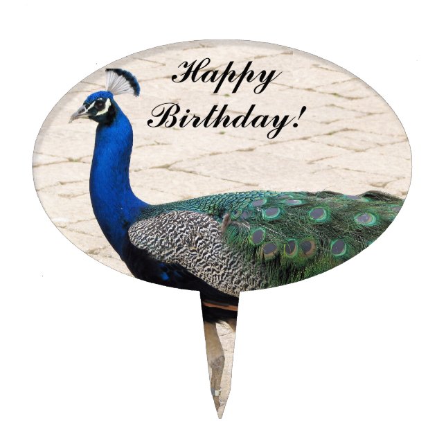 Stunning Peacock Cake Topper (Front)