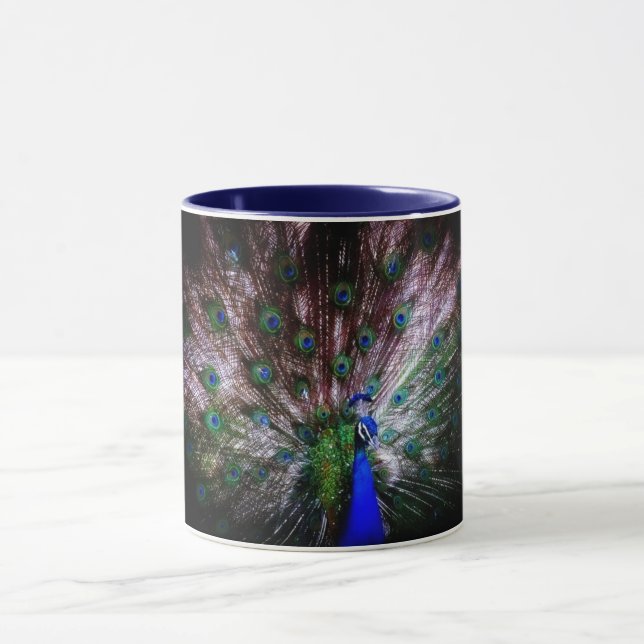 Stunning Peacock Coffee Mug (Center)