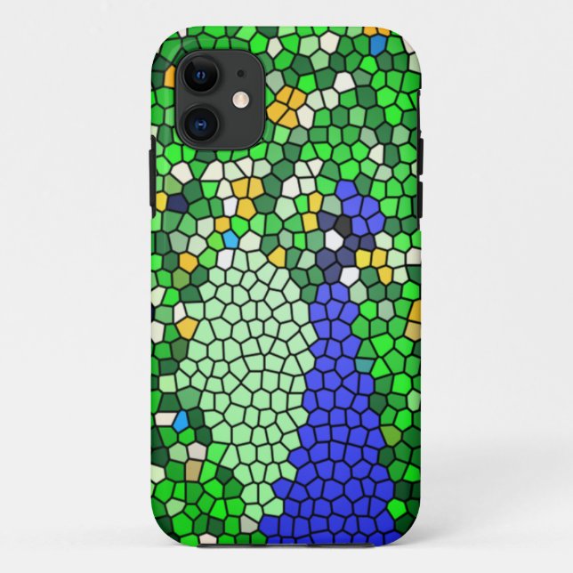 Stunning Peacock mosaic art gifts customised Case-Mate iPhone Case (Back)