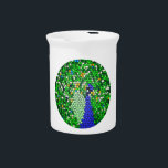 Stunning Peacock mosaic art gifts customised Drink Pitcher<br><div class="desc">Stunning Peacock mosaic art gifts customised</div>