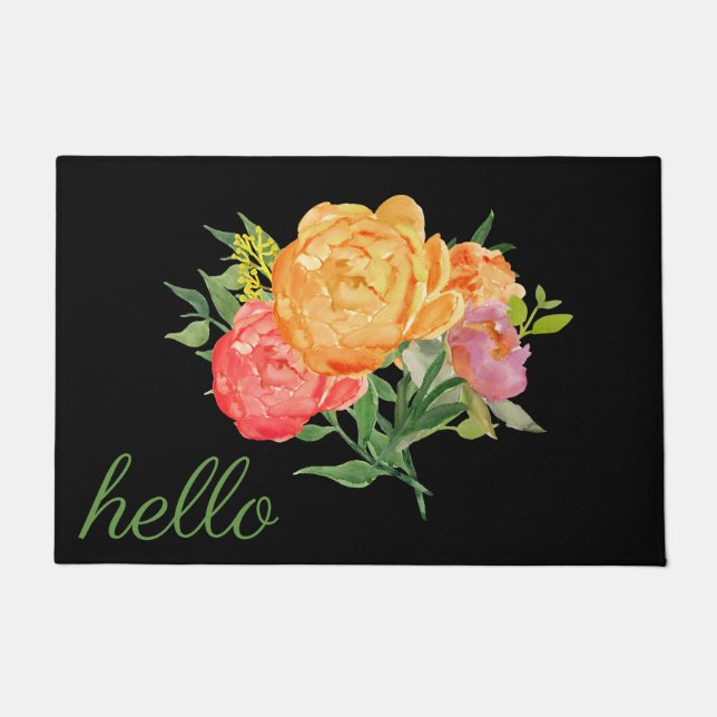 Stunning Peonies Doormat (Front)