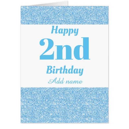 Stunning personalised 2nd birthday card