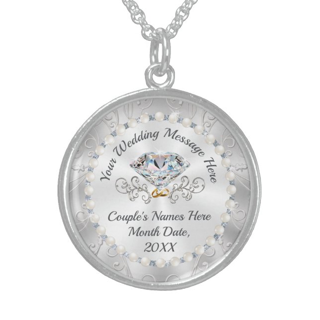 Stunning Personalize Necklace for Bride from Groom (Front)