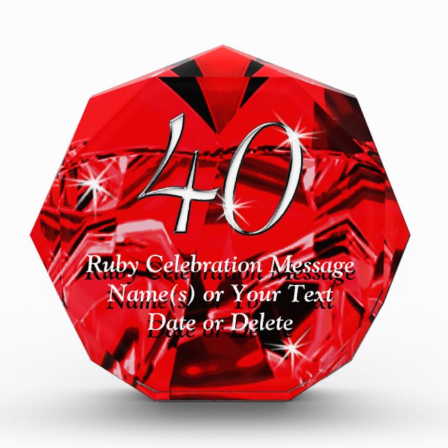 Stunning Personalized 40th Birthday Gifts for Her (Front)