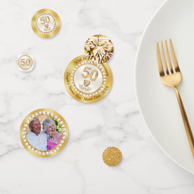 Stunning Personalized, 50th Anniversary Confetti (Group)