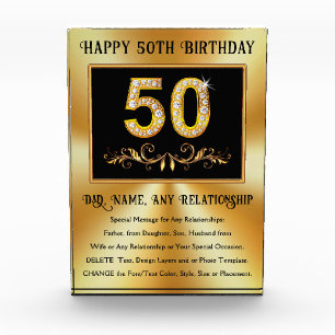 Stunning Personalized, 50th Birthday Gifts for Dad