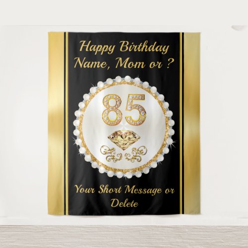 Stunning Personalized, 85th Birthday Backdrop
