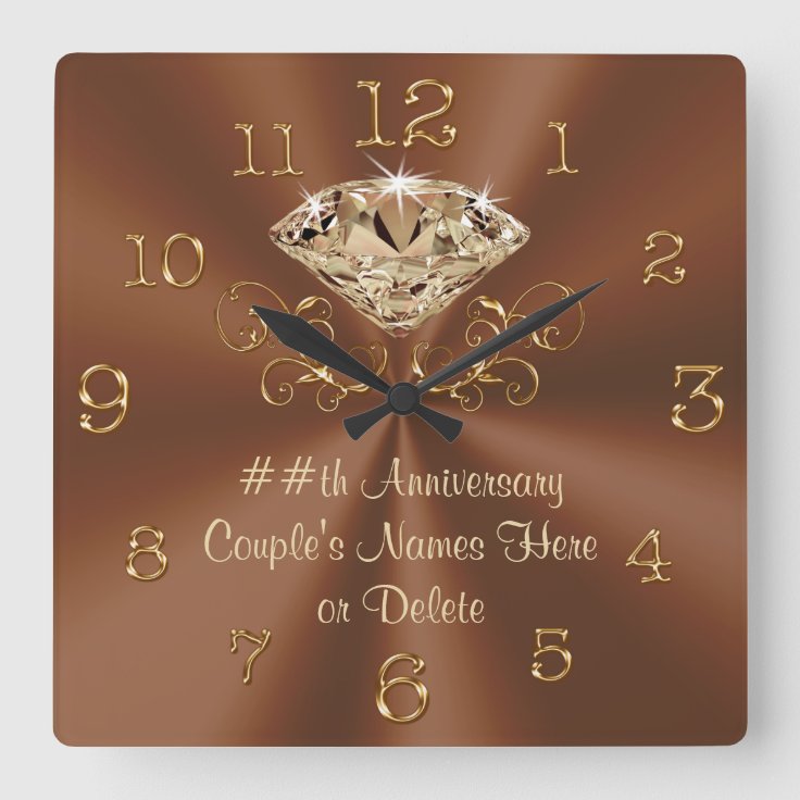 Stunning Personalized Anniversary Clocks Zazzle