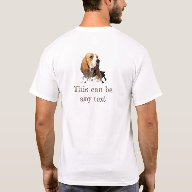 Stunning Personalized Beagle Art T-Shirt (Back)