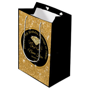 Stunning Personalized Birthday Gift Bags, ANY YEAR Medium Gift Bag