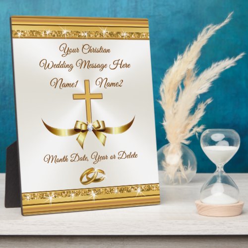 Stunning Personalized Christian Wedding Gift Ideas Plaque
