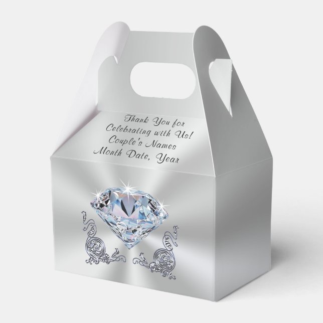 Stunning Personalized, Diamond Favor Boxes (Front Side)