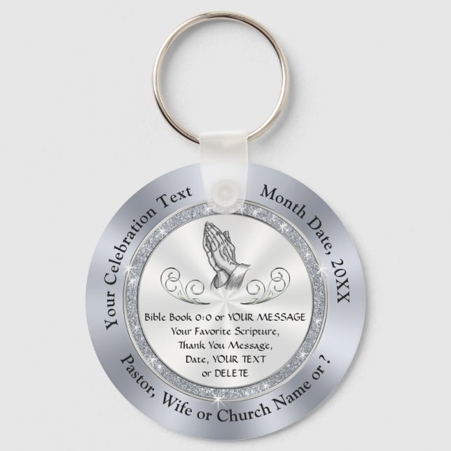 Stunning Personalized, Gifts for Church Members Keychain (Front)