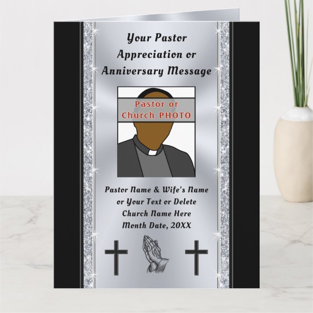 Stunning Personalized Pastor Appreciation Cards (Front)