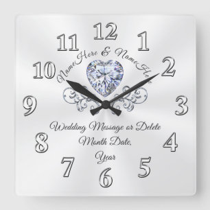 Stunning Personalized Wall Clock Wedding Gift