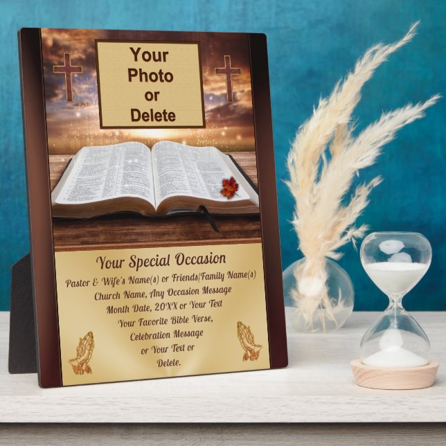 Stunning Photo and Personalized, Christian Plaques (Side)
