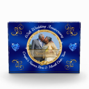 Stunning PHOTO NAMES, 65 years Anniversary Gifts