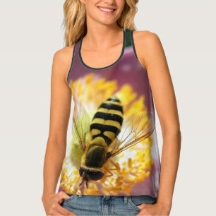 Stunning photo of a bee on a tank top