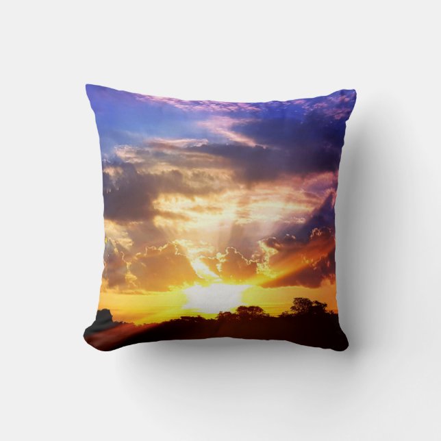 Stunning Picturesque Sunrise Throw Pillow (Front)