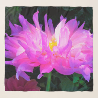 Stunning Pink and Purple Cactus Dahlia Scarf