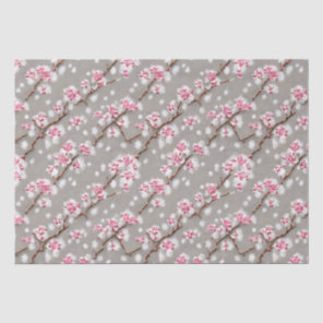 Stunning Pink and Silvery Cherry Blossoms  Tissue Paper