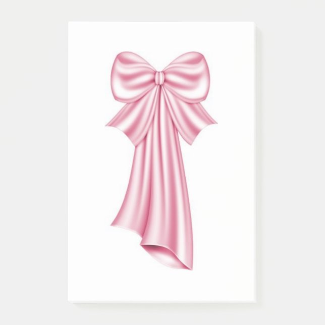stunning pink bow post-it notes (Front)