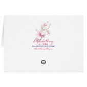 Stunning Pink Cherry Blossoms Cards (Back Horizontal)