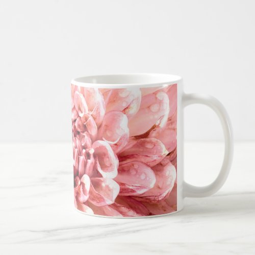 Stunning pink dahlia flower head close up coffee mug