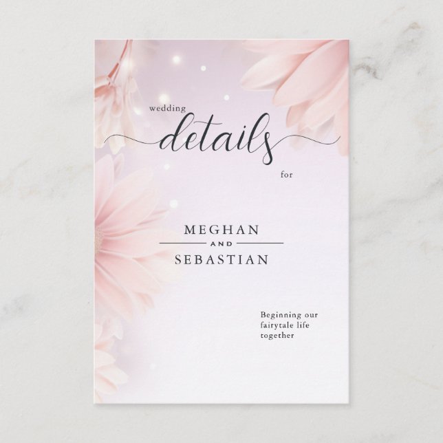 Stunning Pink Daisies Enclosure Card (Front)