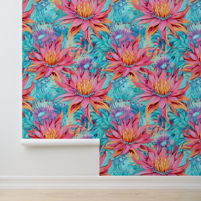 Stunning pink flowers wallpaper  (Application)