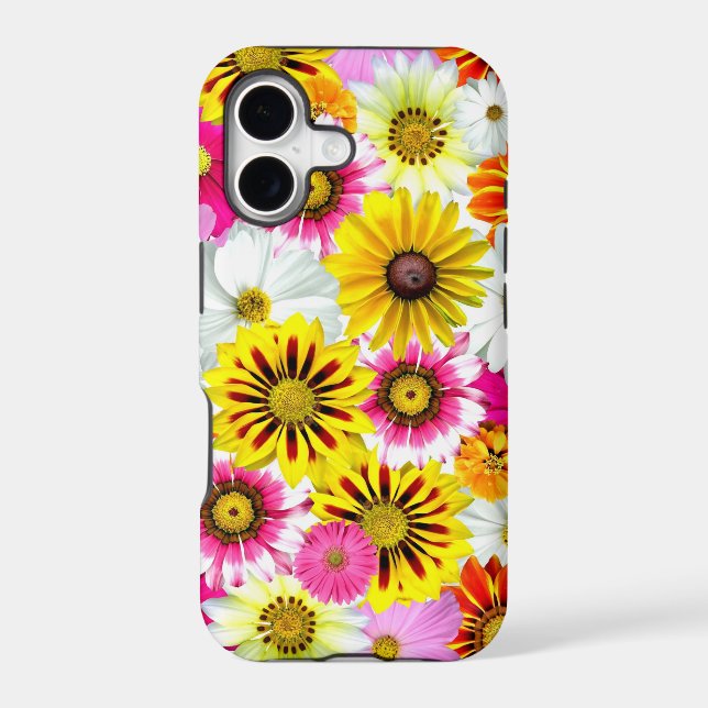 Stunning pink yellow flowers pattern accessories iphone case (Back)