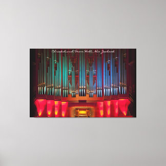 Stunning pipe organ wrapped canvas with title print