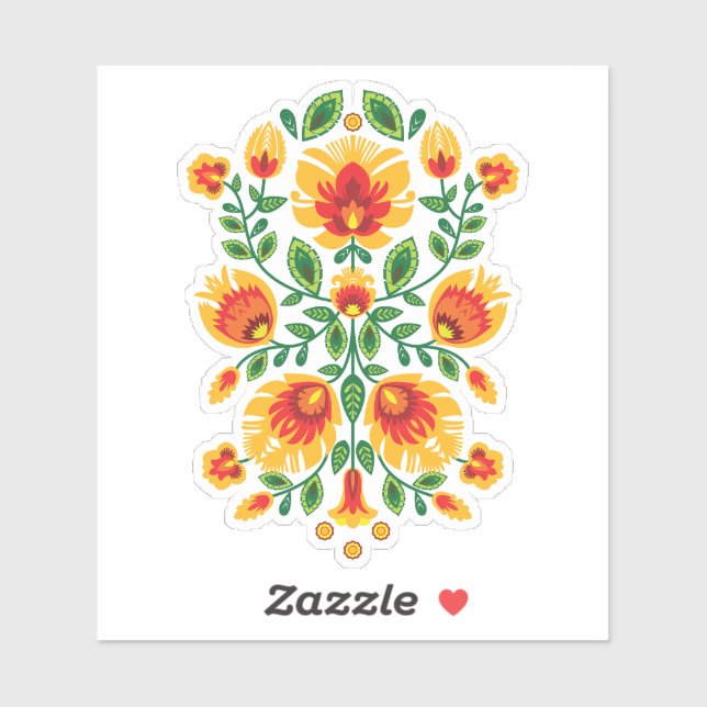  💛🧡❤️Stunning polish Folk Wycinanki  Sticker (Sheet)
