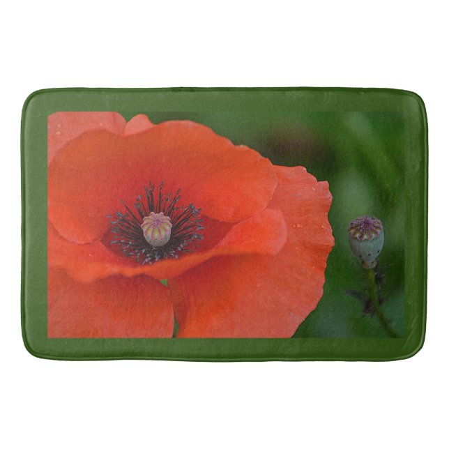Stunning Poppy Bath Mat (Front)